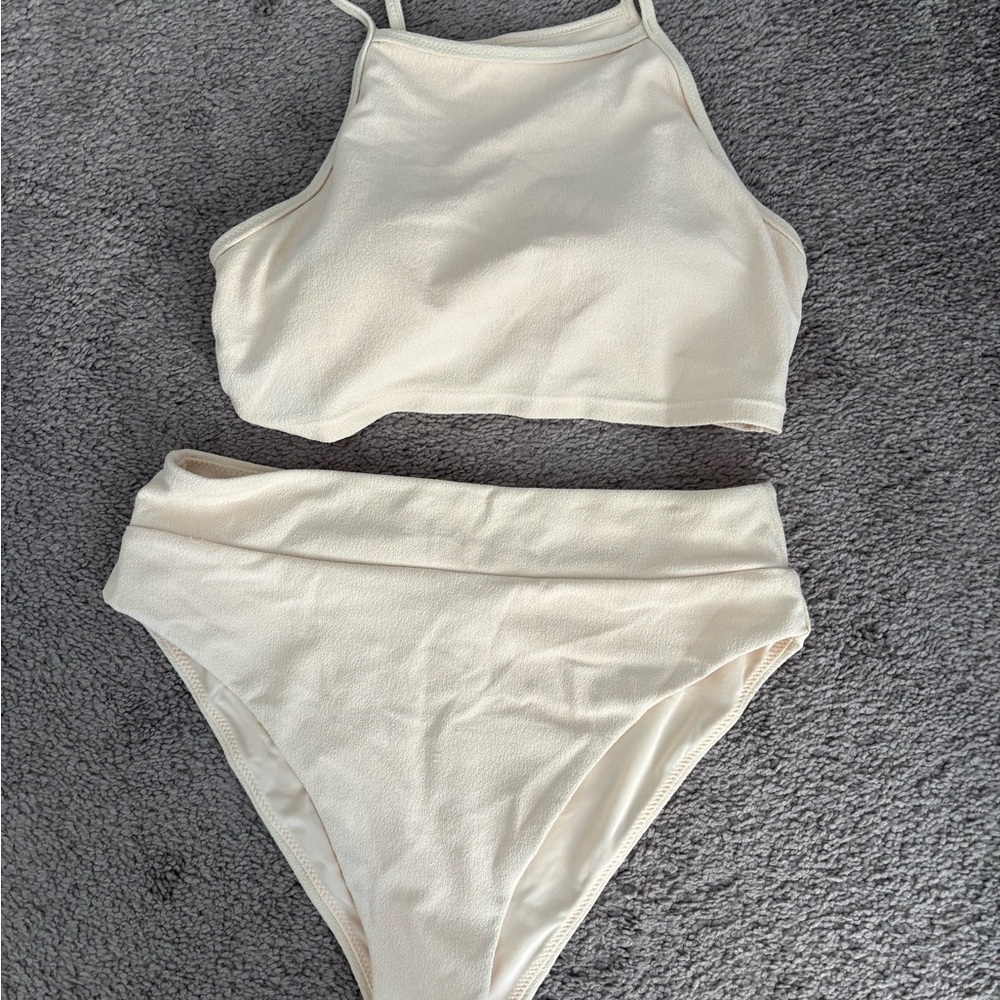 Simons Light Cream Bikini Set